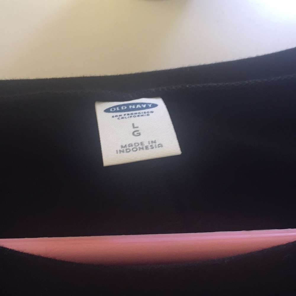 Old Navy Black L Knit mid-calf Dress 3/4 long slee